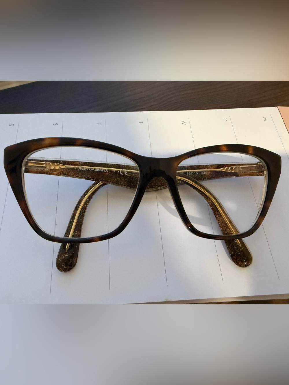 Dolce & Gabbana DG3167 2738 Havana Glitter Cat Eye Eyeglasses Frame 52-15 RX